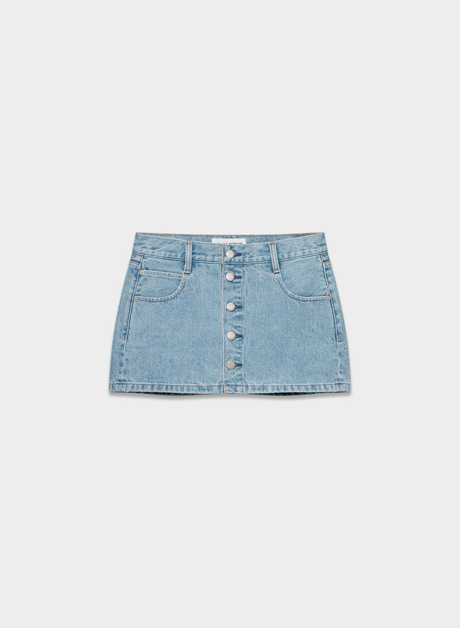 denim forum the gisele micro denim skirt 7 yrs bleu taboo