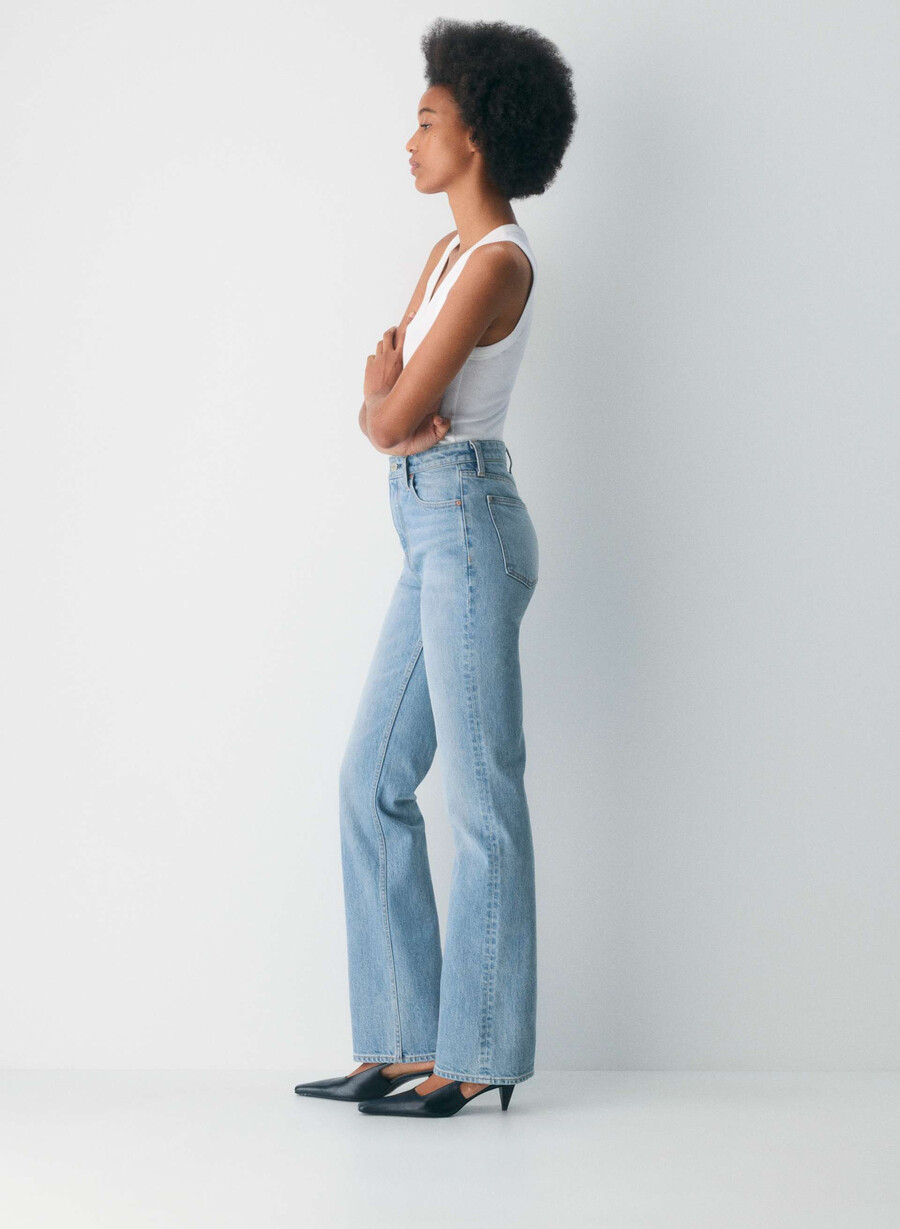 denim forum the 90s nina hi-rise slim bootcut jean 7 yrs bleu taboo