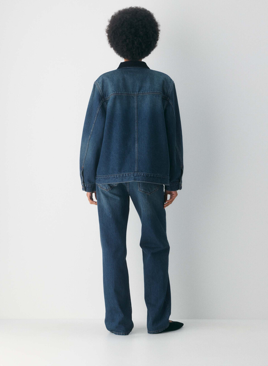 denim forum the workwear denim shirt jacket be about dark bleu