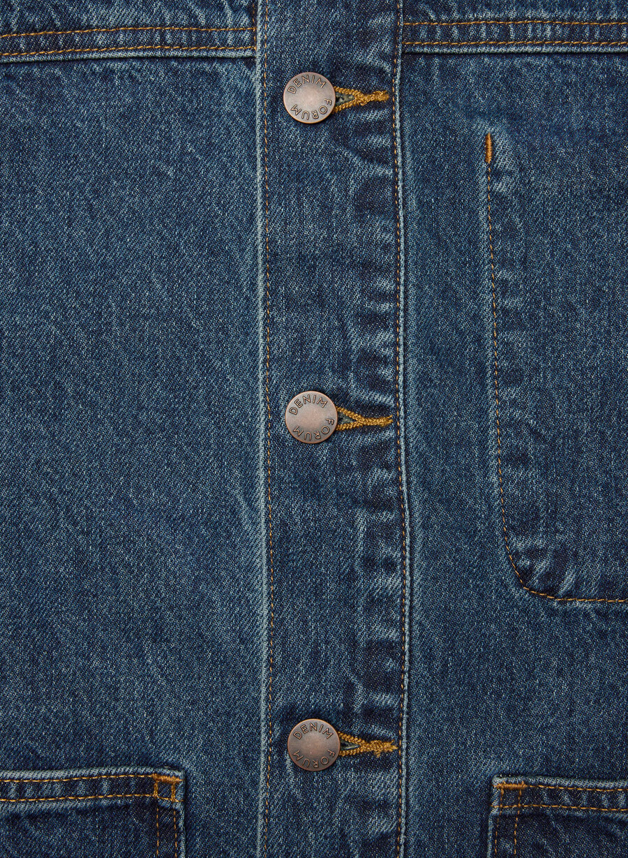 denim forum the workwear denim shirt jacket be about dark bleu