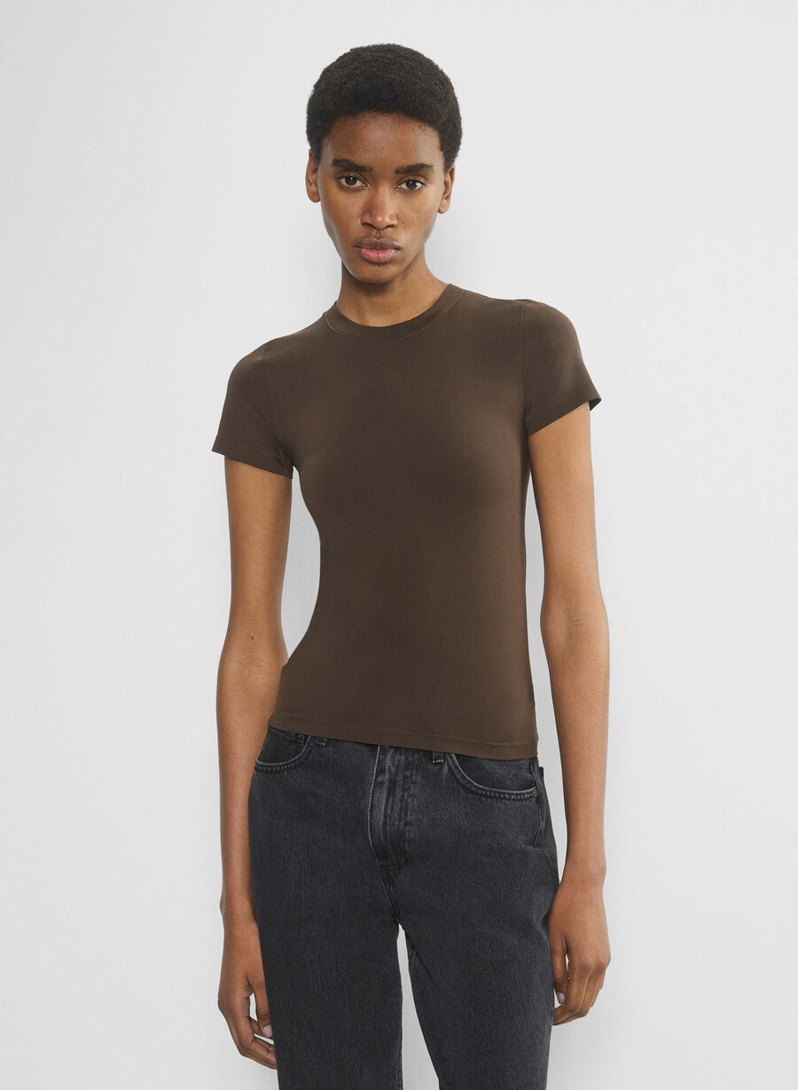 smooth seamless willow t-shirt rich mocha brown
