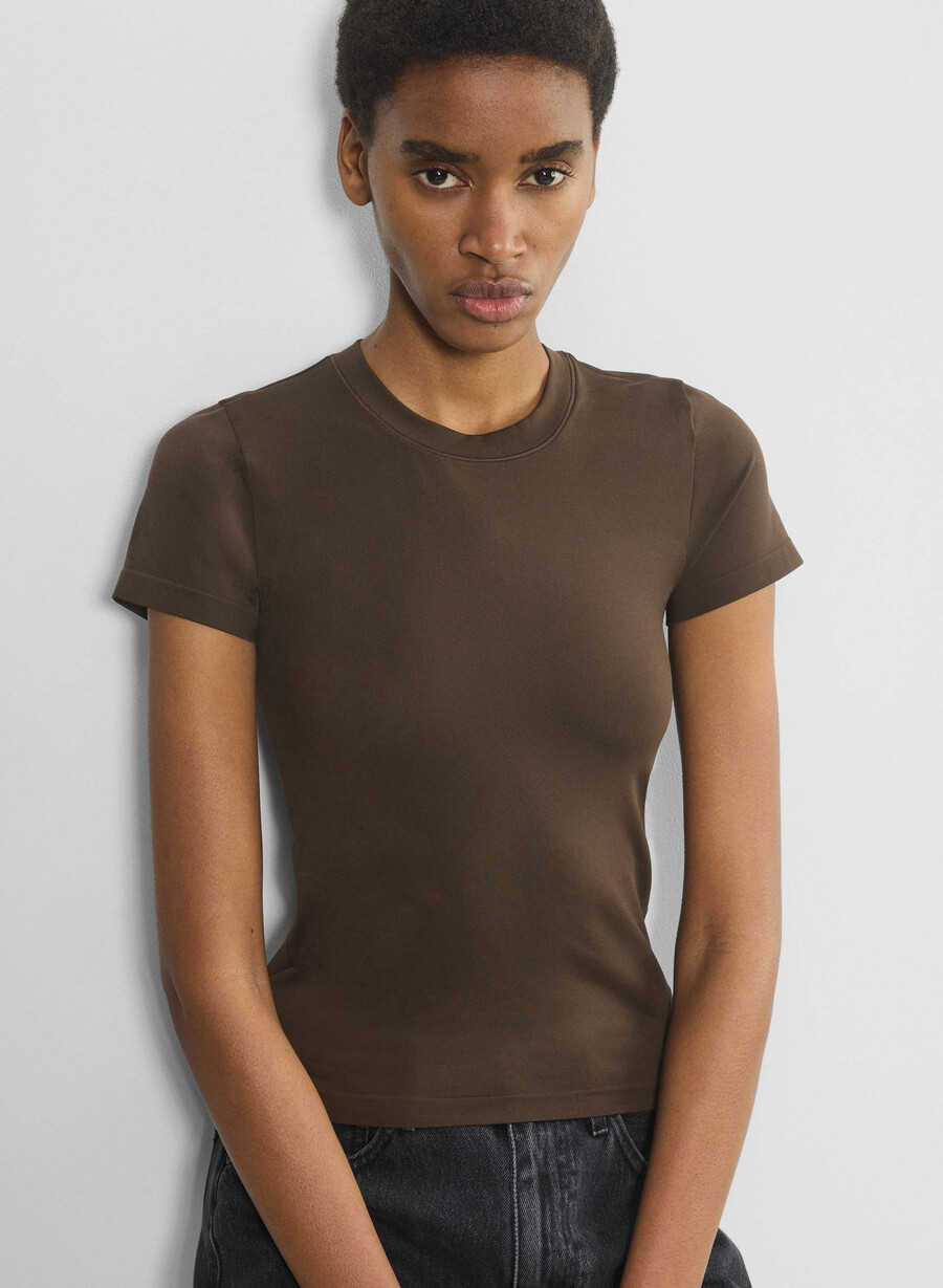 smooth seamless willow t-shirt rich mocha brown