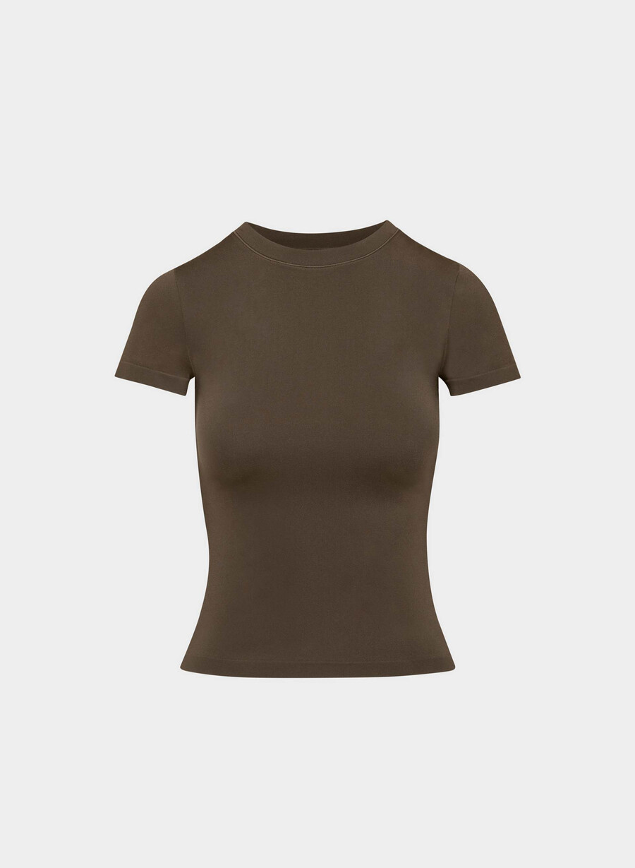 smooth seamless willow t-shirt rich mocha brown
