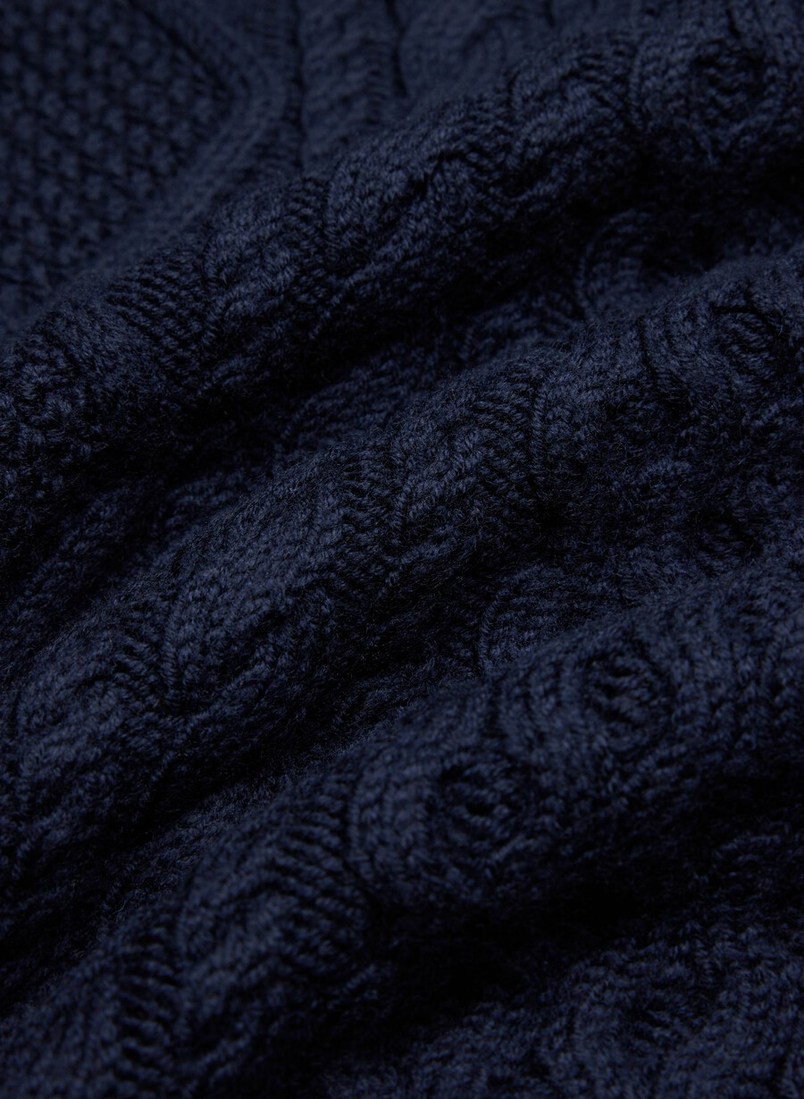 heritage knit merino wool crew sweater admiral