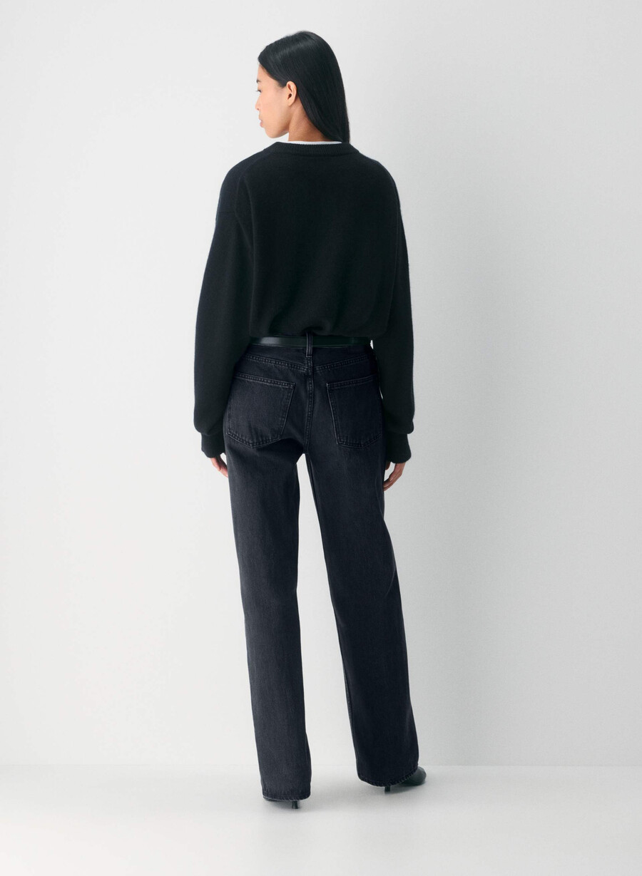 essential cashmere allegory cardigan black