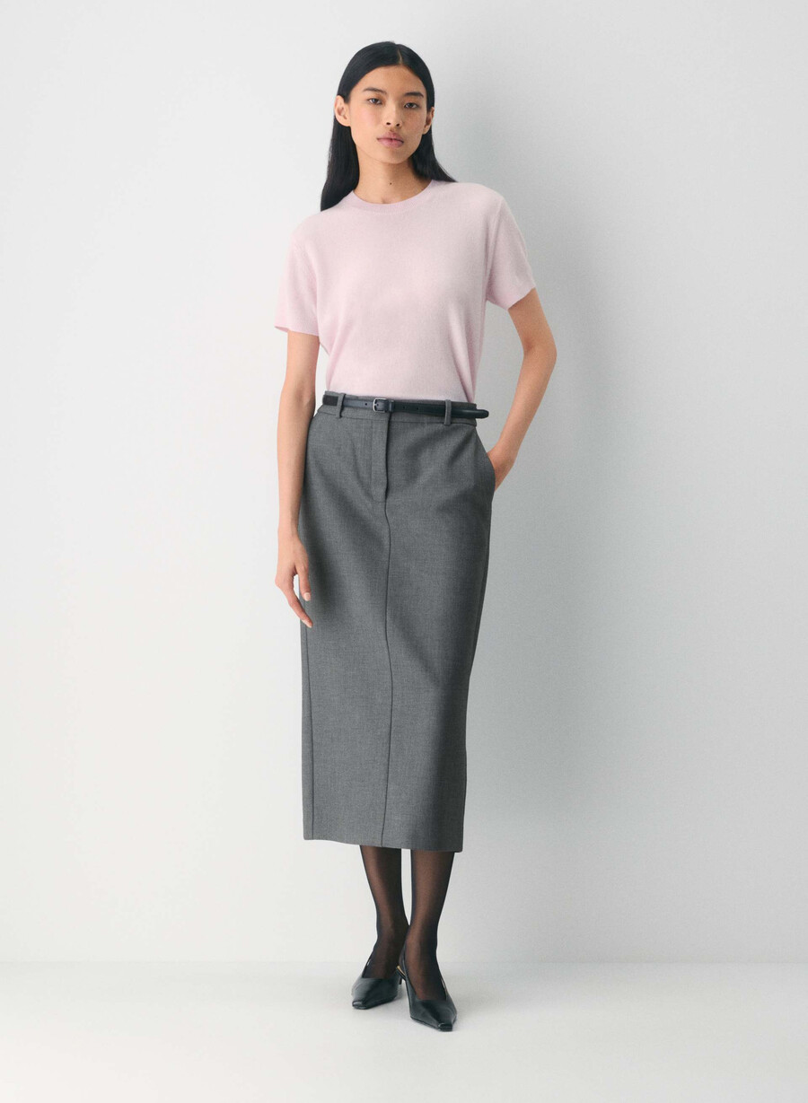 bare cashmere bloor sweater flashing red