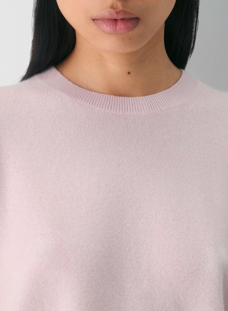 bare cashmere bloor sweater flashing red