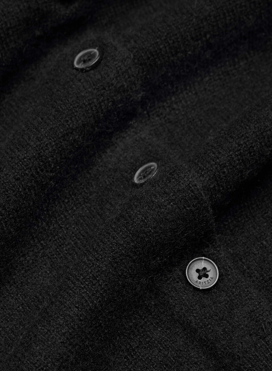 bare cashmere noteworthy cardigan black