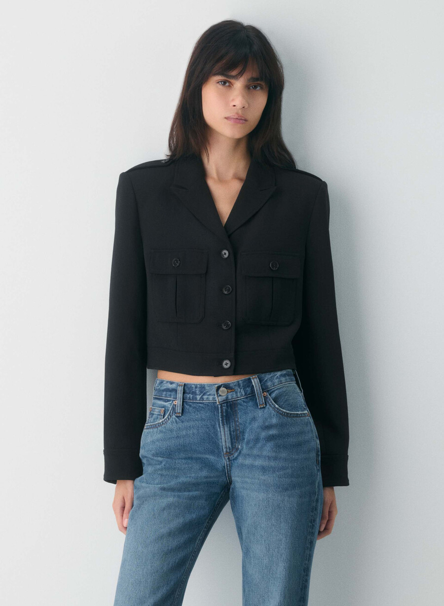 march jacket - crepette black