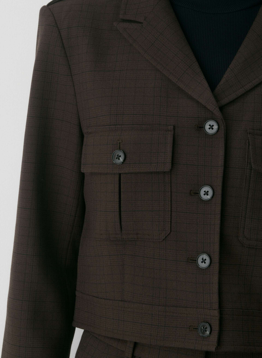 march jacket - twill sanford chk r m brblk