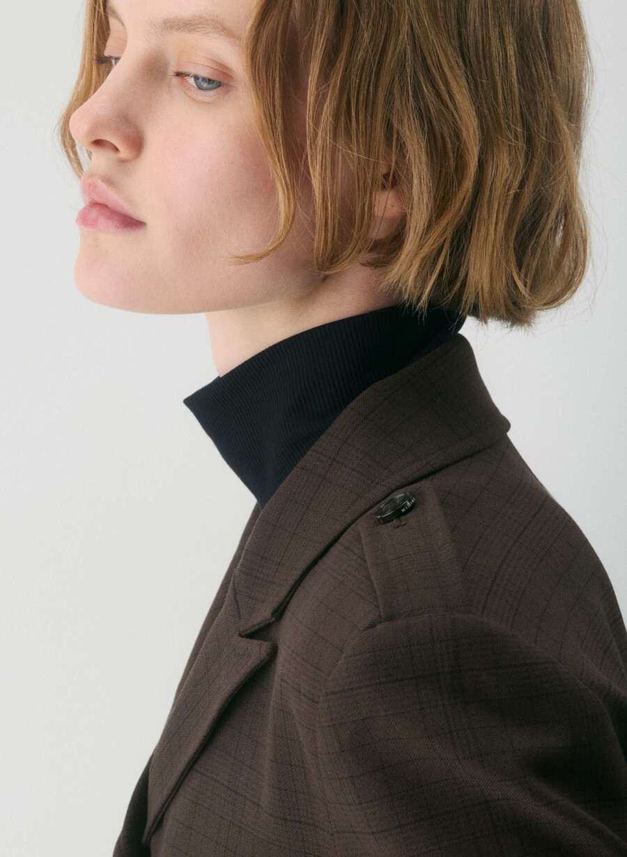 march jacket - twill sanford chk r m brblk