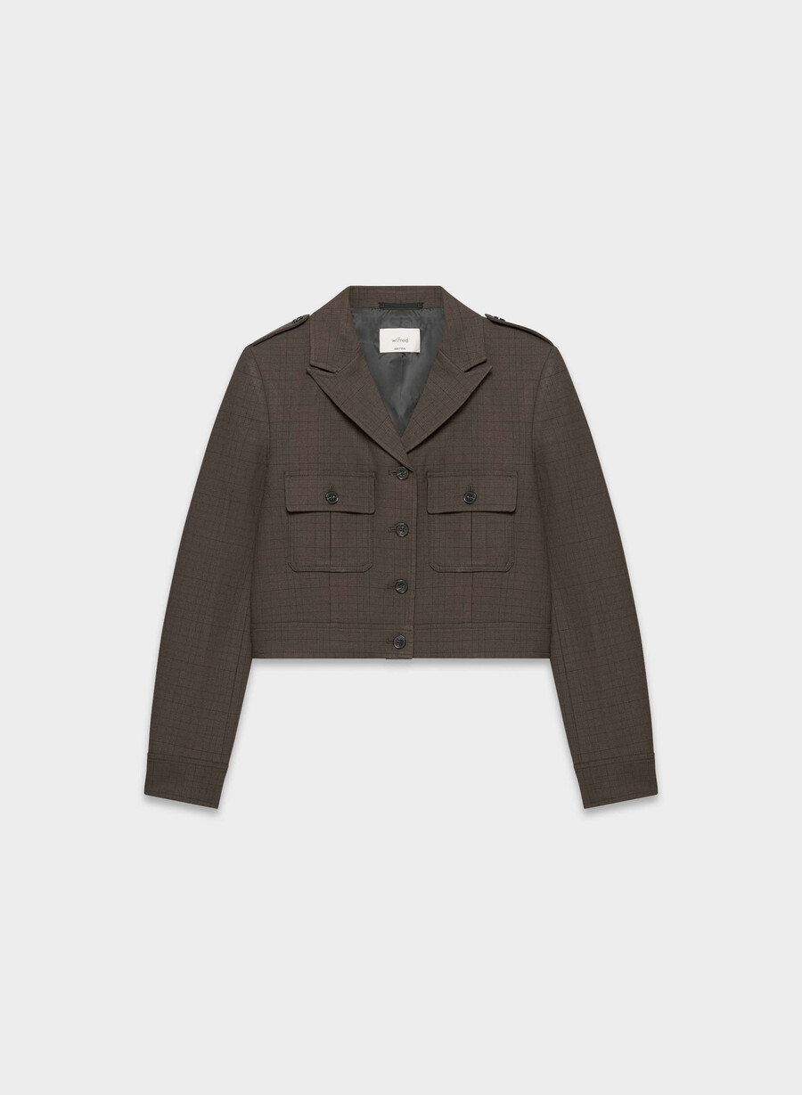 march jacket - twill sanford chk r m brblk