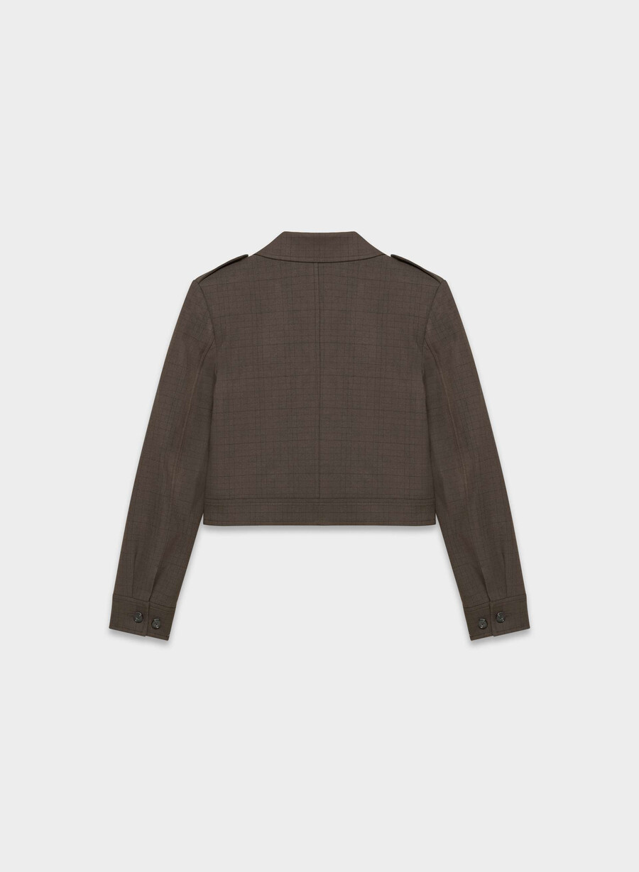march jacket - twill sanford chk r m brblk