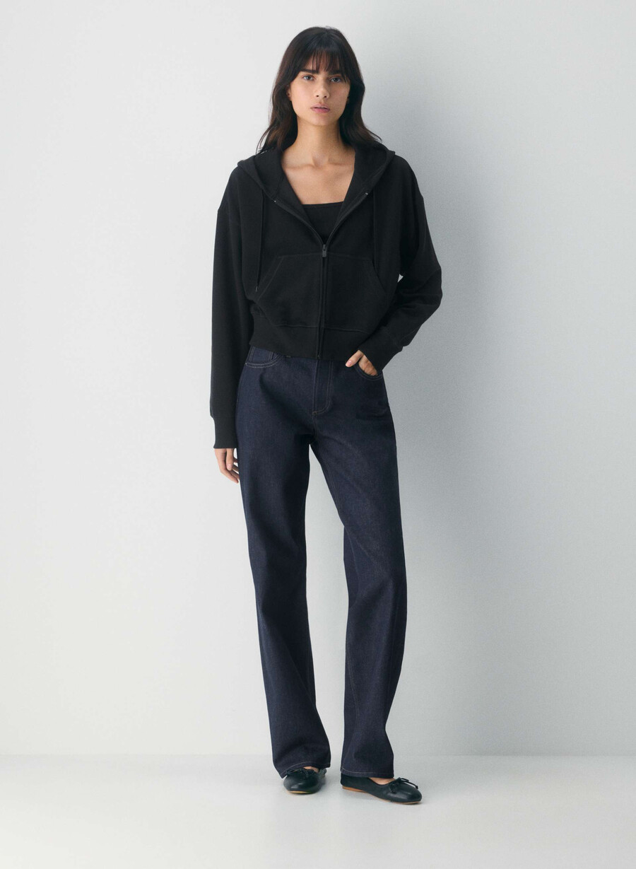 new wafflex eddy zip hoodie black