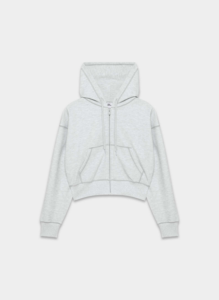 new wafflex eddy zip hoodie heather chrome