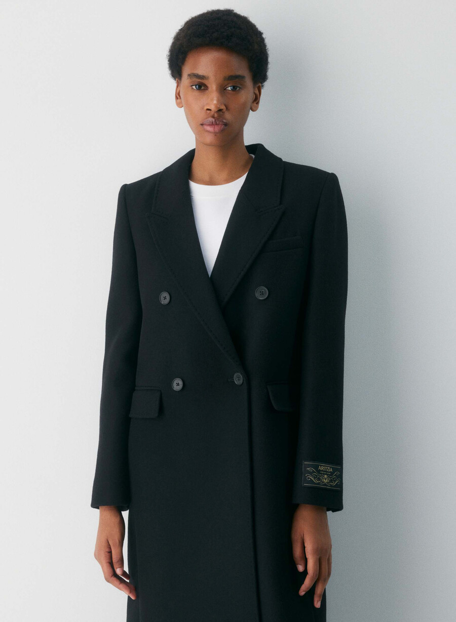 the constant coat - luxe wool cashmere black