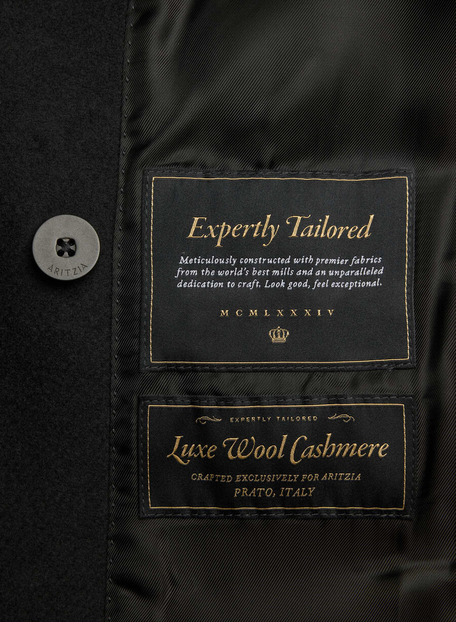 the constant coat - luxe wool cashmere black