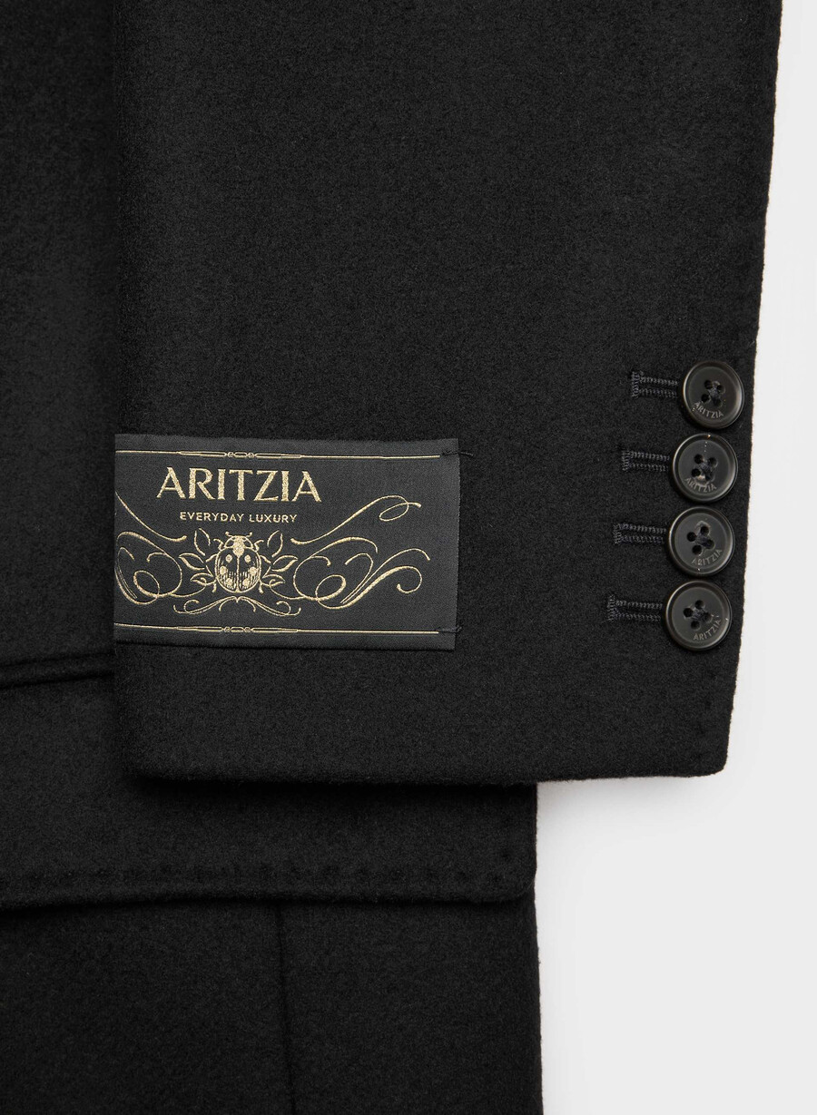 the constant coat - luxe wool cashmere black