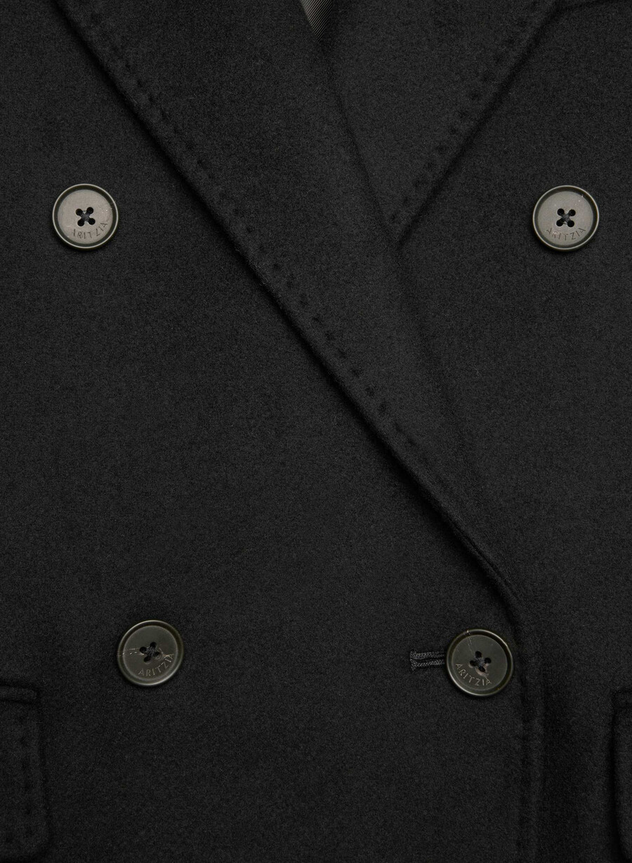 the constant coat - luxe wool cashmere black