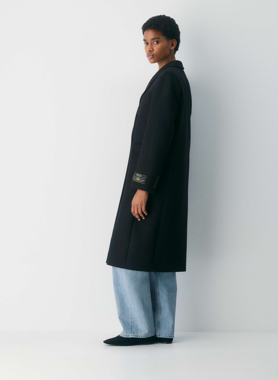 the constant coat - luxe wool cashmere black