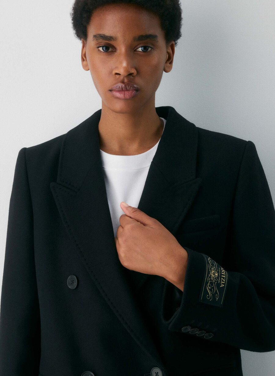 the constant coat - luxe wool cashmere black