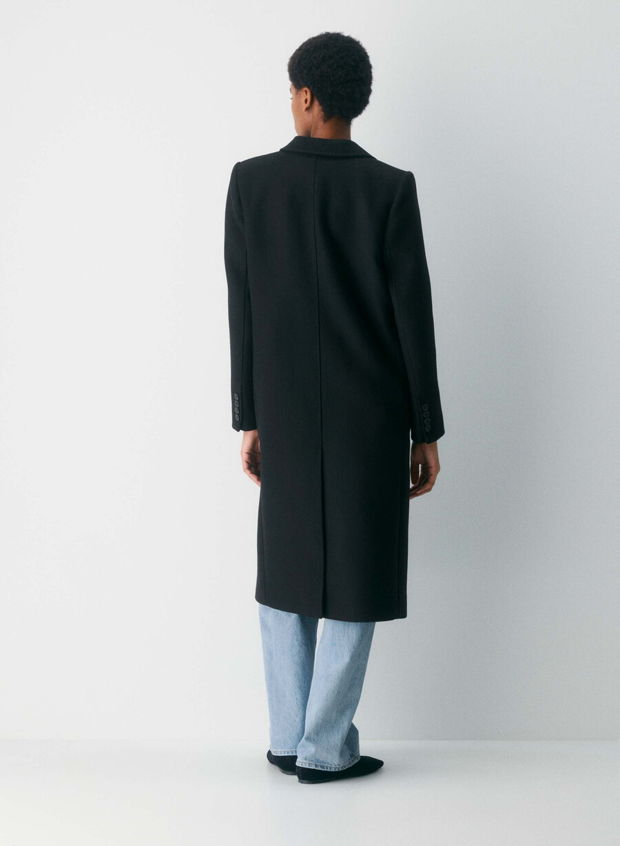 the constant coat - luxe wool cashmere black