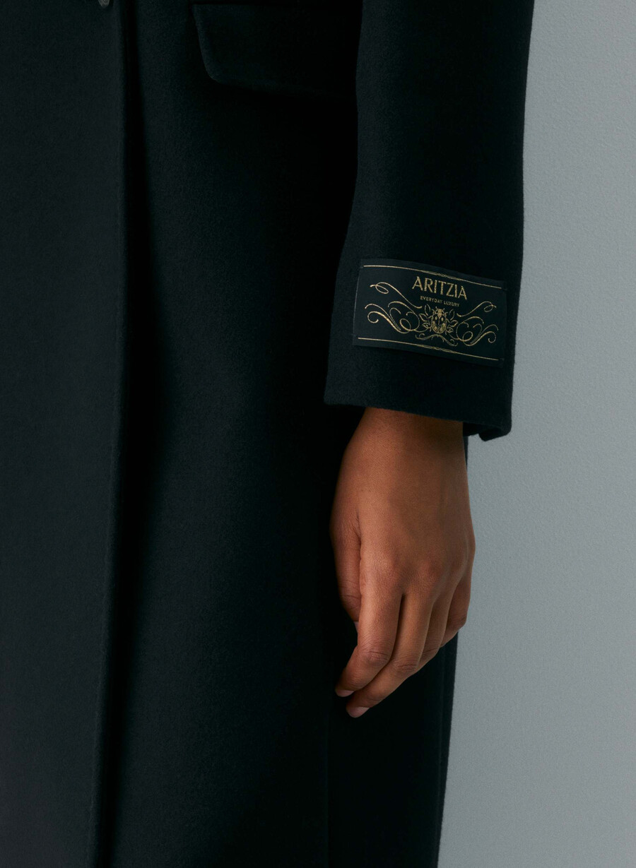 the constant coat - luxe wool cashmere black