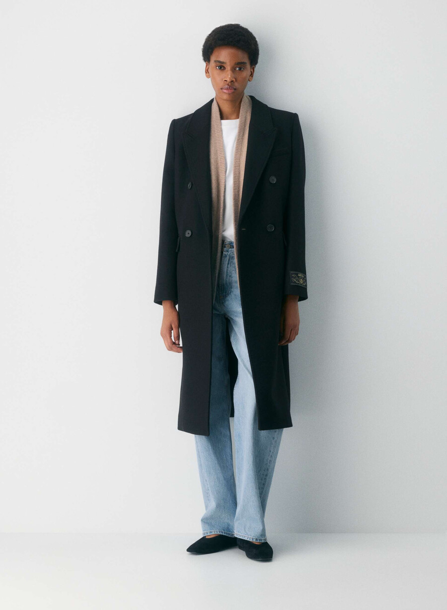 the constant coat - luxe wool cashmere black