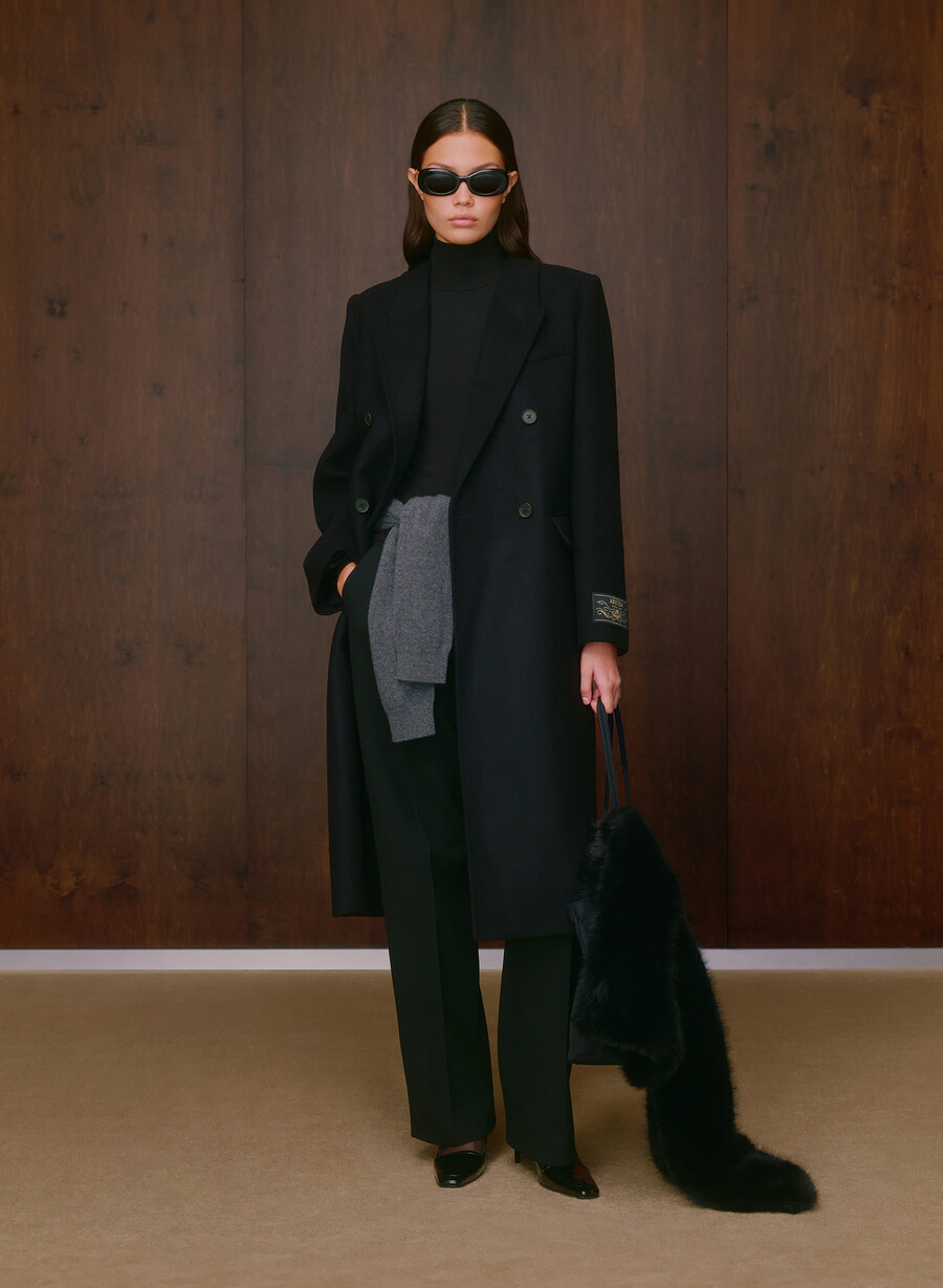 the constant coat - luxe wool cashmere black