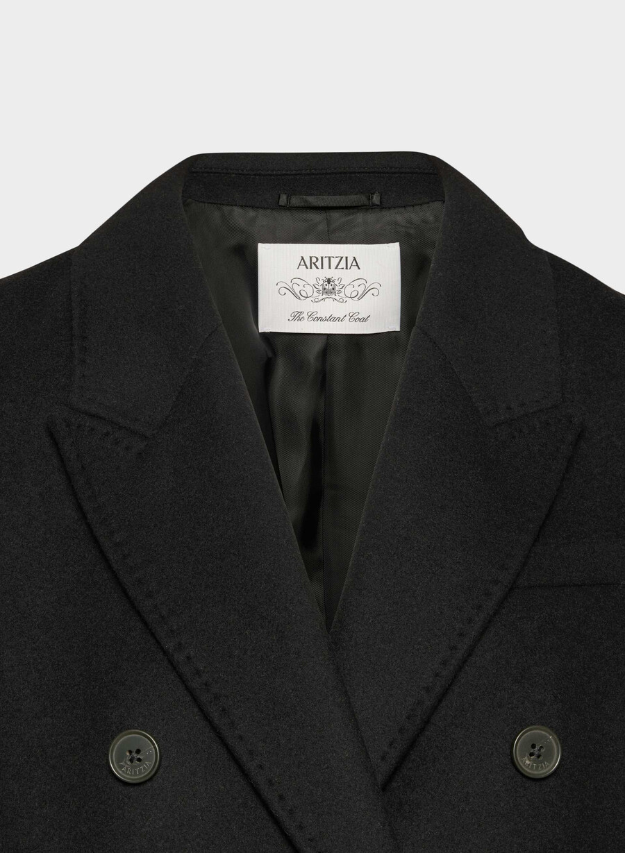 the constant coat - luxe wool cashmere black