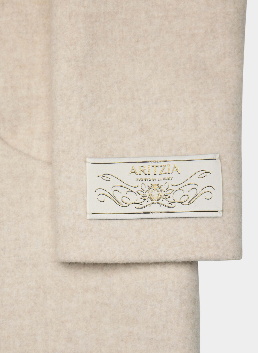 the cocoon coat - luxe wool cashmere heather light oatmeal