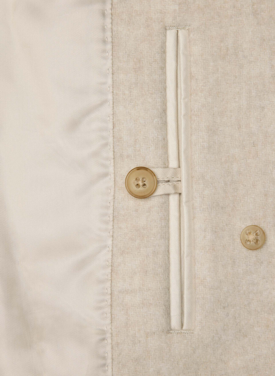 the cocoon coat - luxe wool cashmere heather light oatmeal