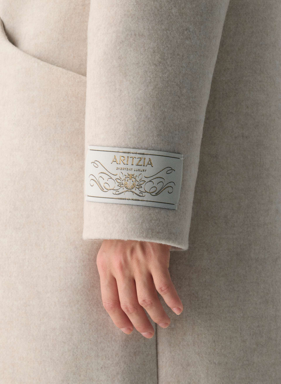 the cocoon coat - luxe wool cashmere heather light oatmeal