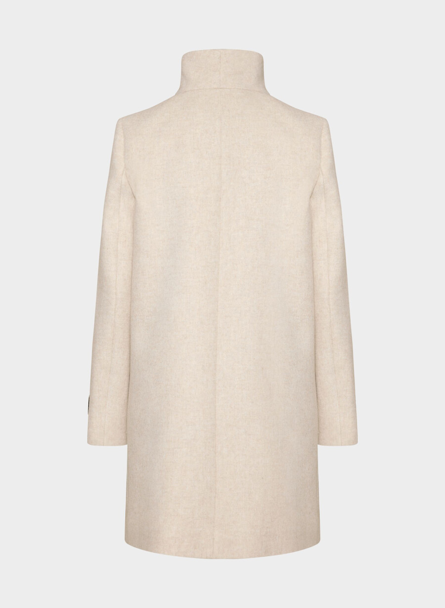 the cocoon coat - luxe wool cashmere heather light oatmeal