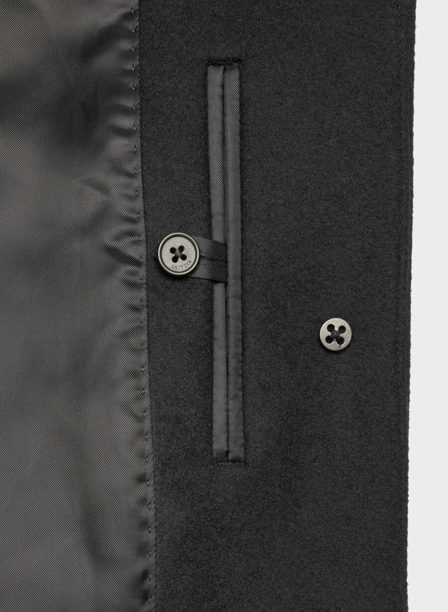 the cocoon long coat - luxe wool cashmere black