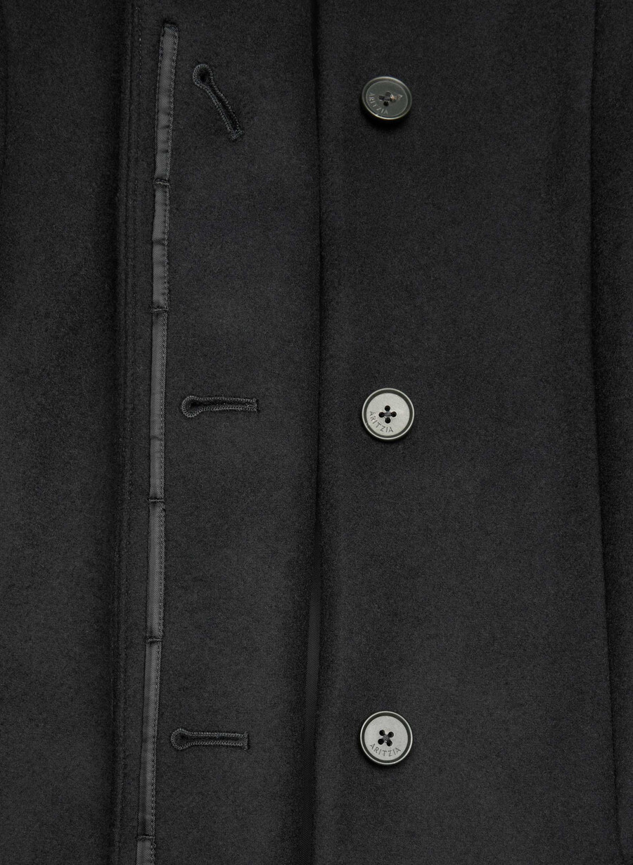 the cocoon long coat - luxe wool cashmere black