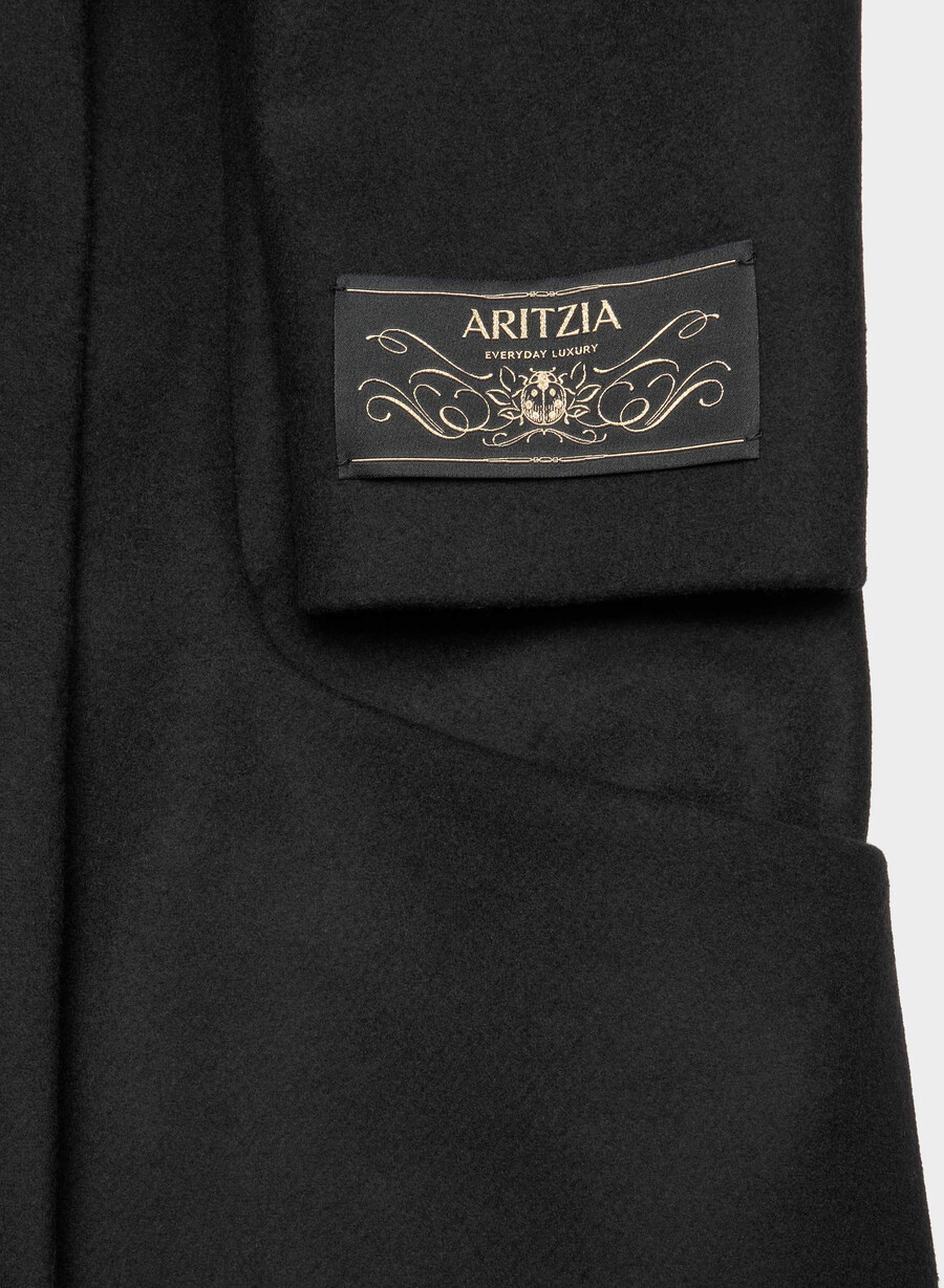 the cocoon long coat - luxe wool cashmere black