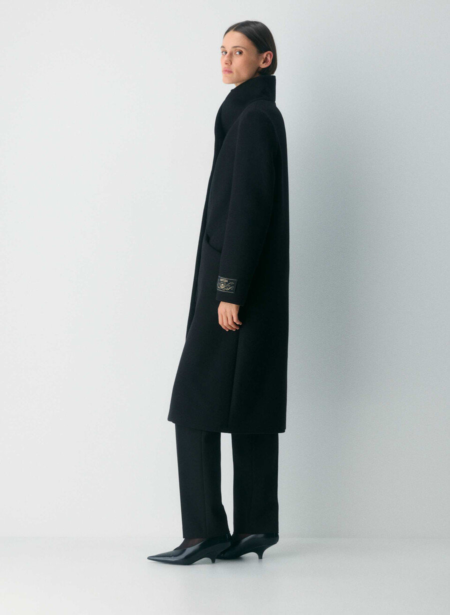 the cocoon long coat - luxe wool cashmere black
