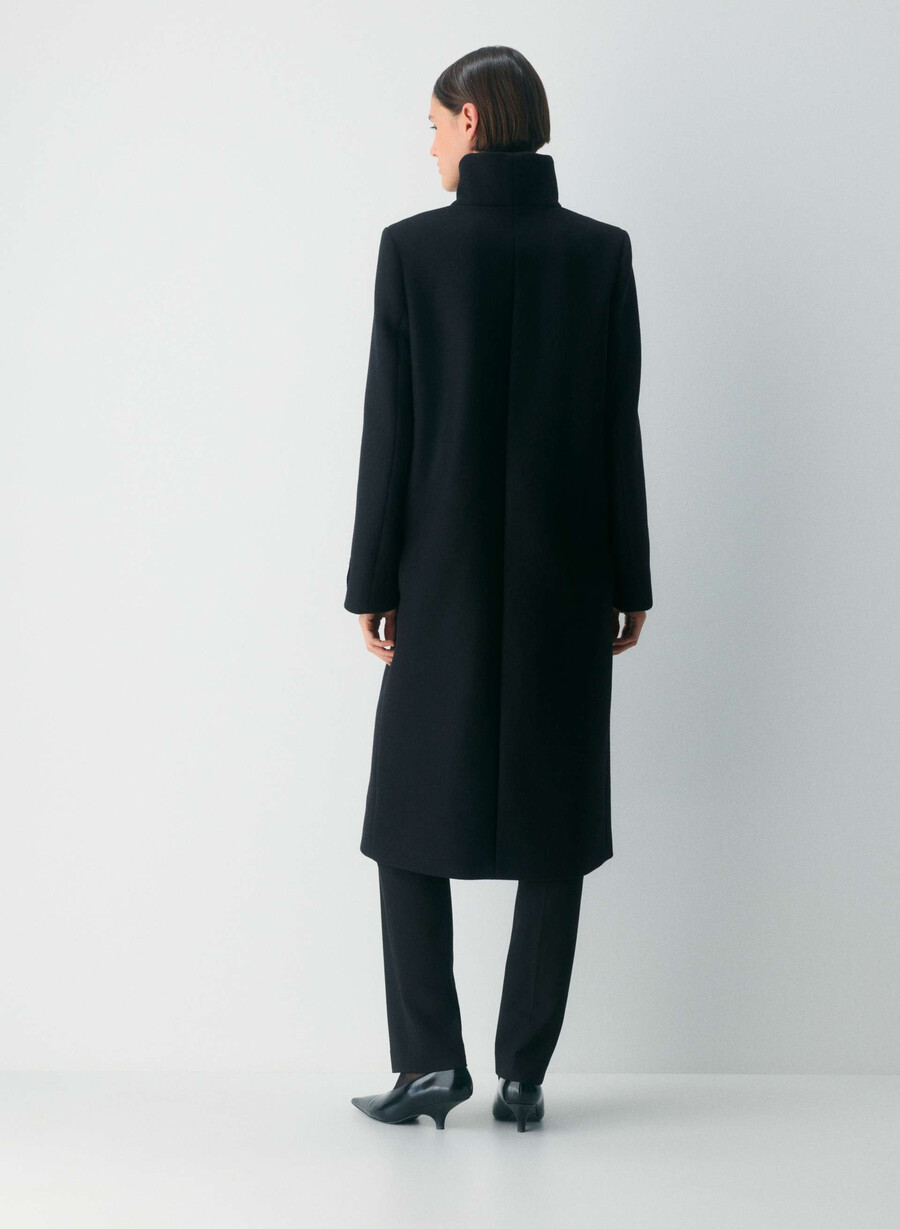 the cocoon long coat - luxe wool cashmere black