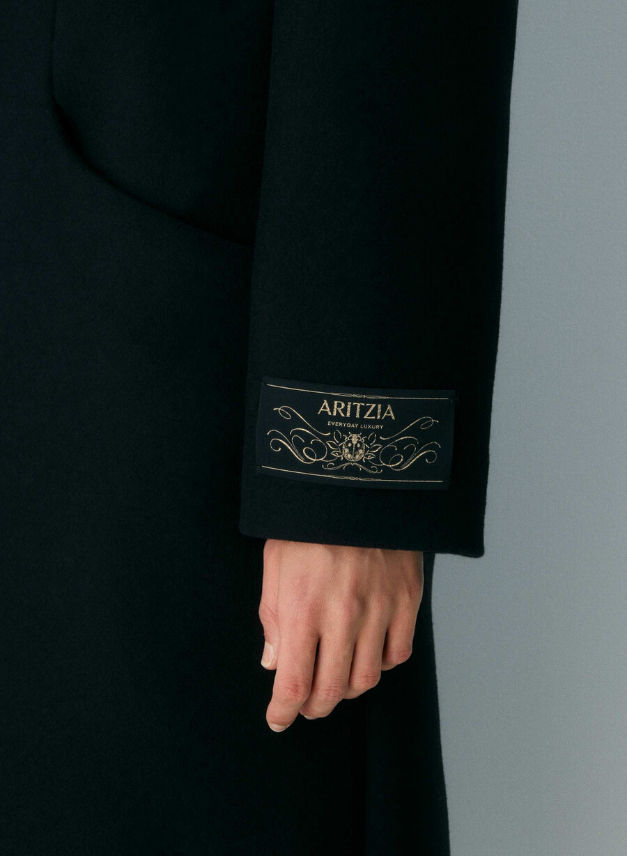 the cocoon long coat - luxe wool cashmere black