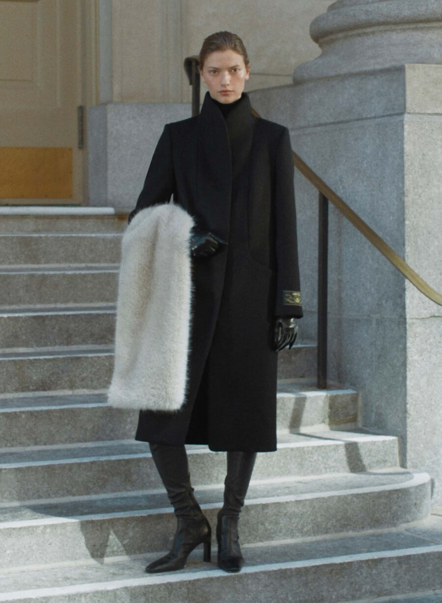 the cocoon long coat - luxe wool cashmere black