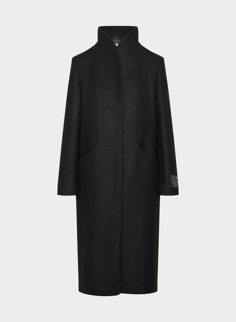 the cocoon long coat - luxe wool cashmere black