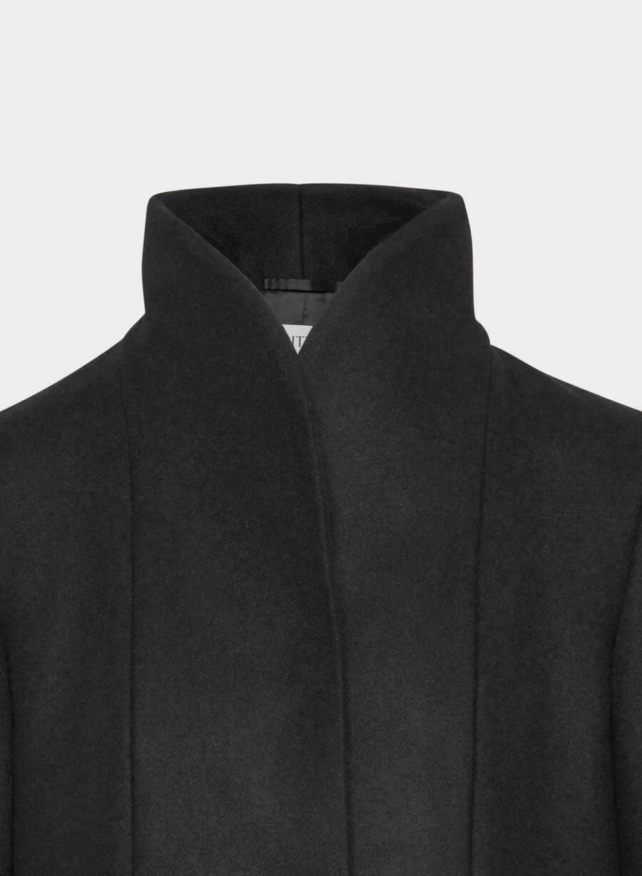 the cocoon long coat - luxe wool cashmere black