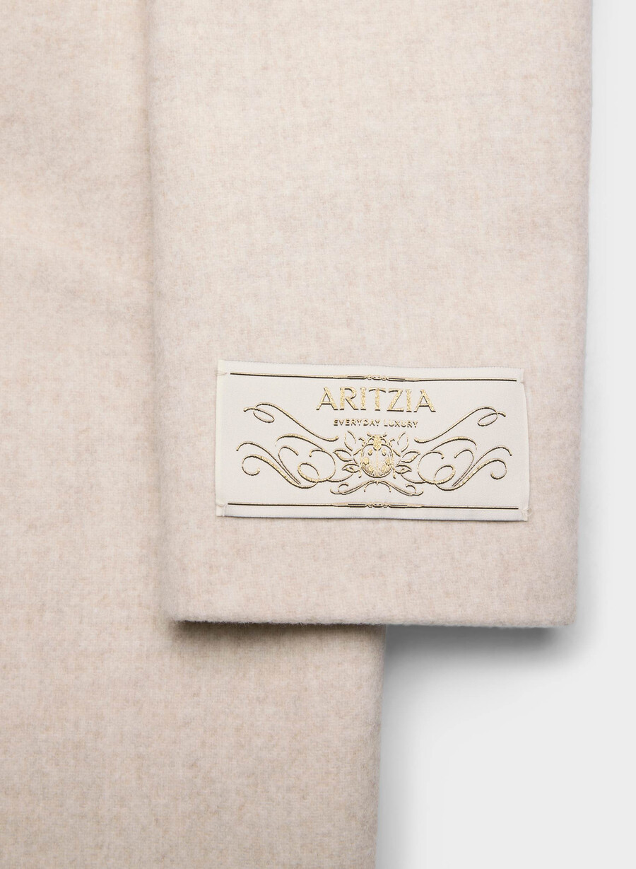 the cocoon long coat - luxe wool cashmere heather light oatmeal