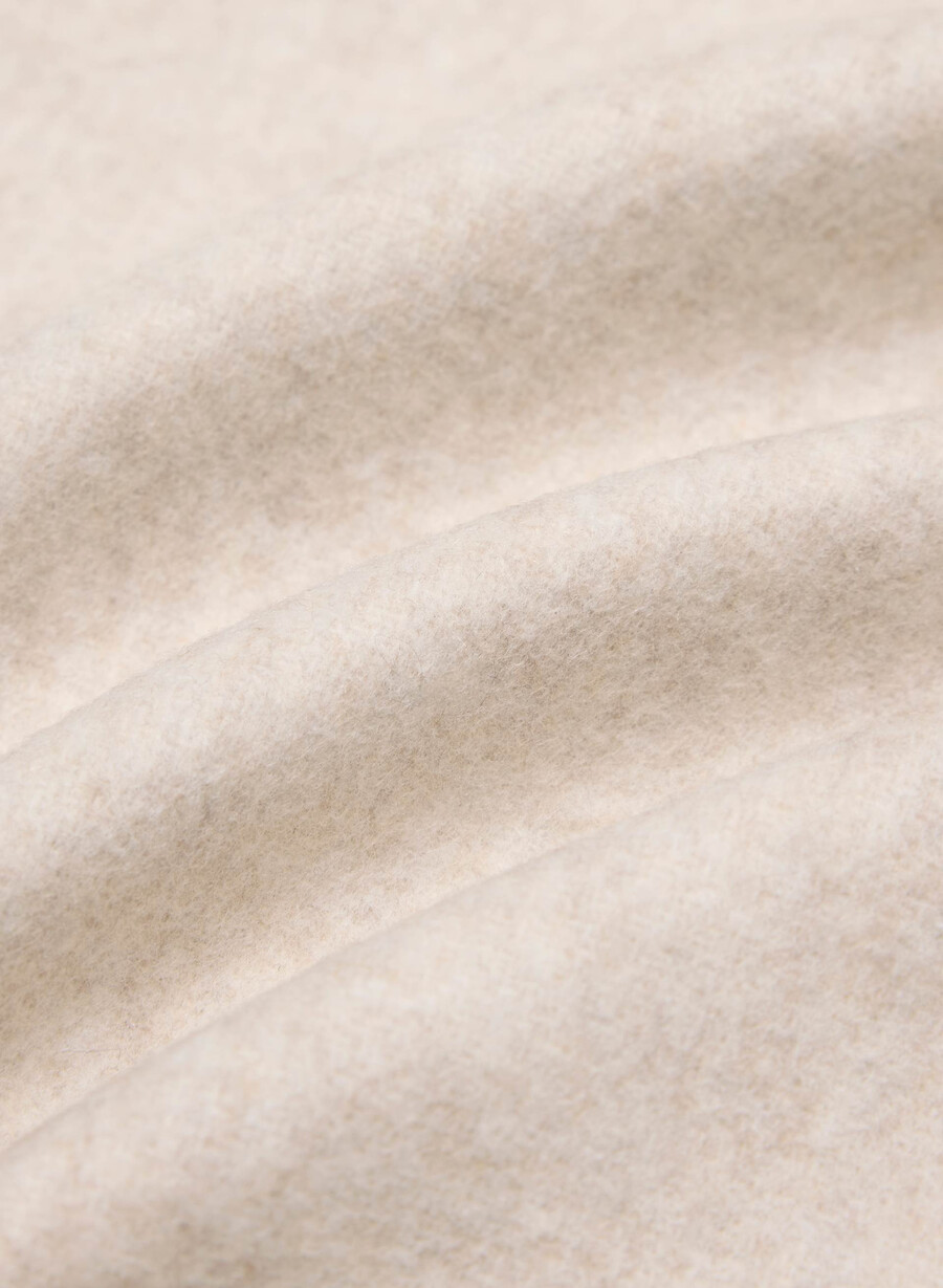 the cocoon long coat - luxe wool cashmere heather light oatmeal