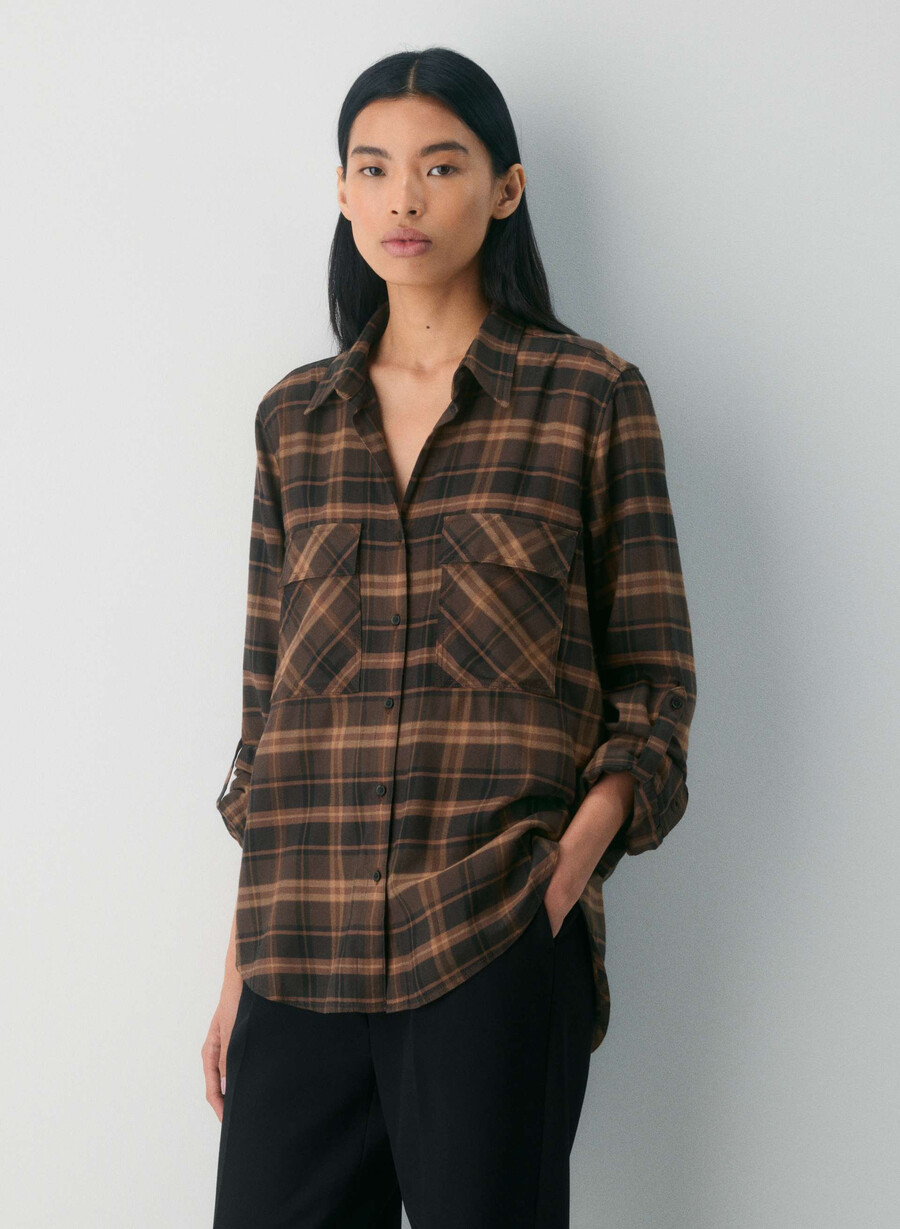 utility shirt hstn chk r m bch br