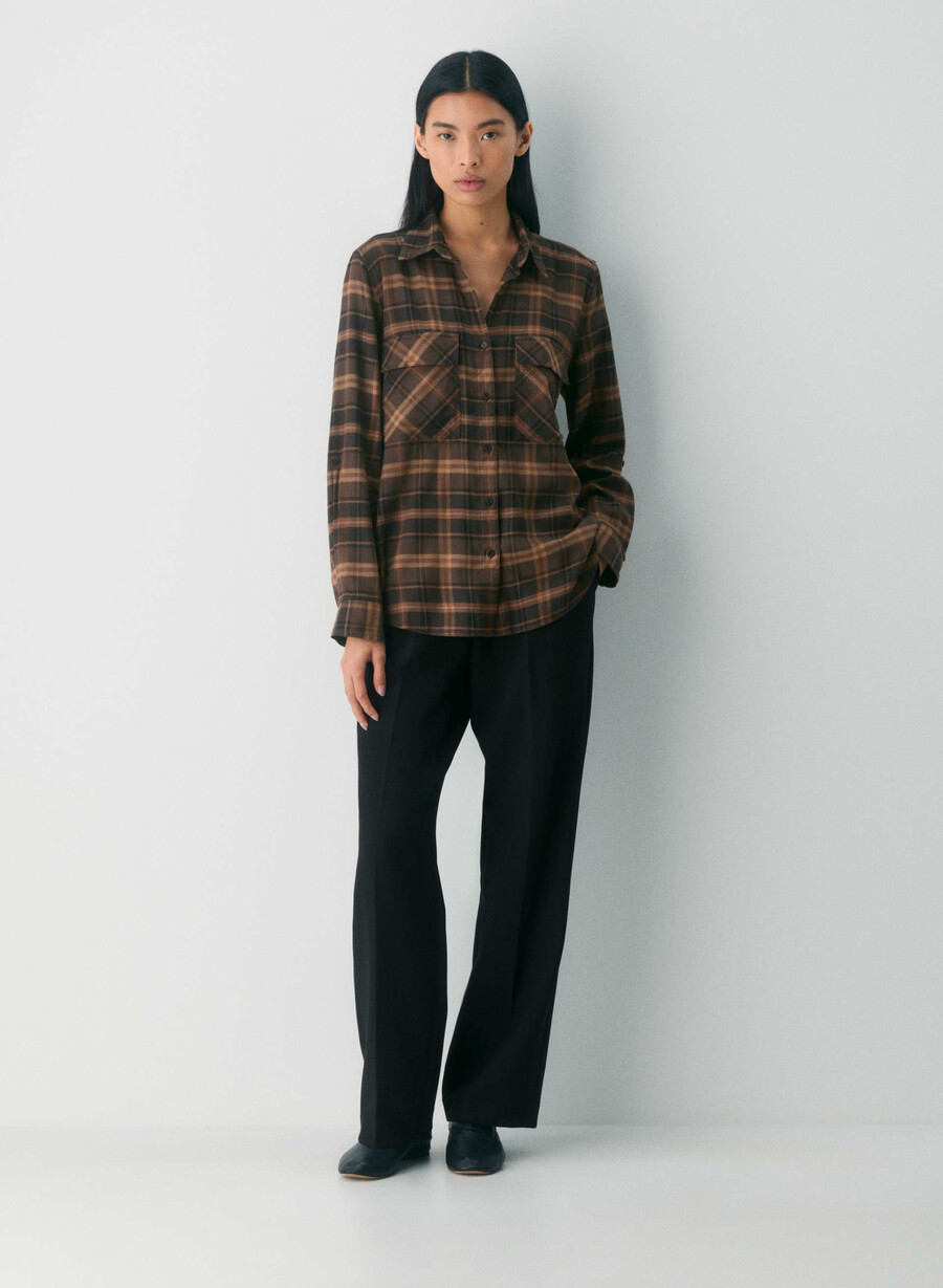 utility shirt hstn chk r m bch br