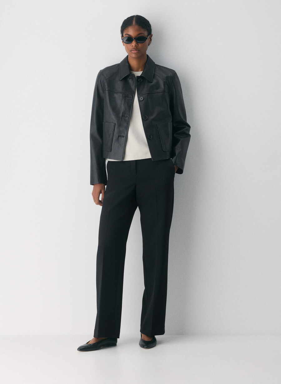 new agency lo-rise pant - ressential black