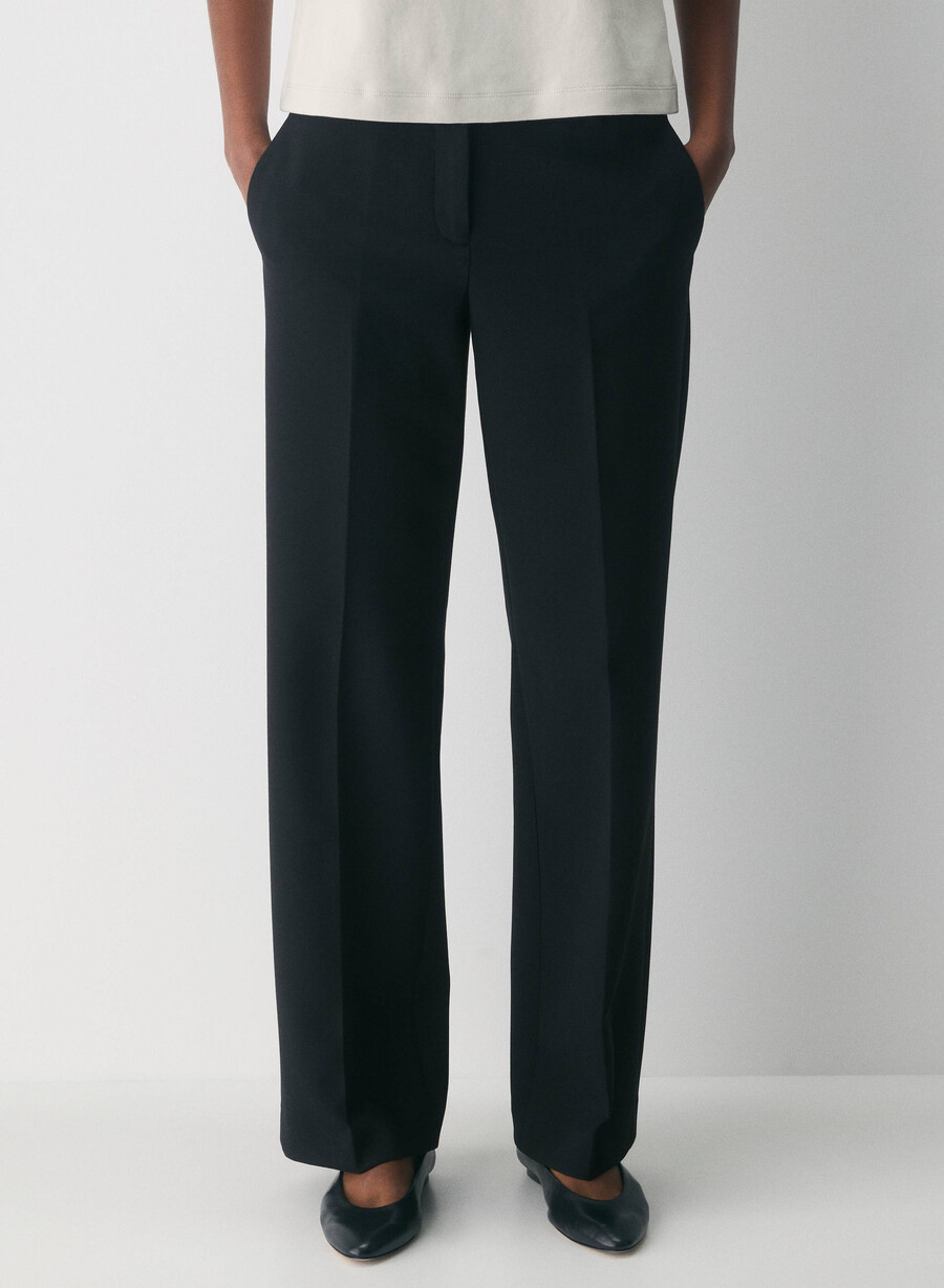 new agency lo-rise pant - ressential black
