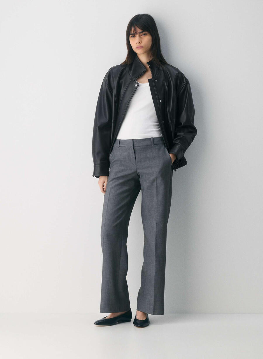 new agency lo-rise pant - ressential heather matte pearl